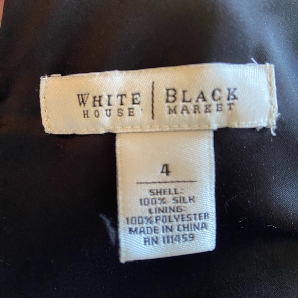 Vintage Y2K Floral Whimsigoth Black & White Fairy Silk Midi Dress / Size: 4 - Picture 5 of 7